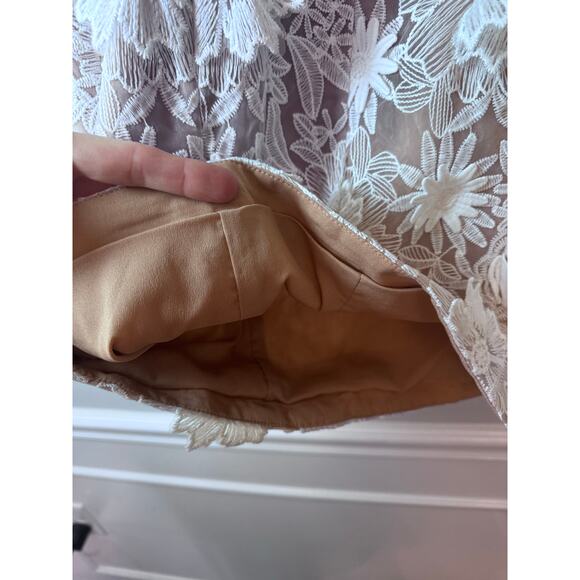 Elliatt Isles Floral Applique Mini Dress, Size S, White, NWT $328 - Picture 9 of 16